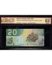 2004 PD05 Canada $20 replacement Jenkins Dodge ALK9887264 BCS CH UNC63