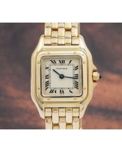 Cartier Panthere Small 866911 Ivory Roman 18K Yellow Gold 22mm Ladies Watch
