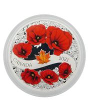 2021 Canada $20 Silver Coin Wreath of Remembrance Poppy Proof RCM Lest We Forget