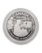 2015 Canada $3 Silver Proof Coin In Flanders Fields 100th Anniversary John McCrae