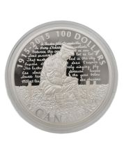 2015 Canada $100 Silver Proof Coin In Flanders Fields 100th Anniversary 10 oz