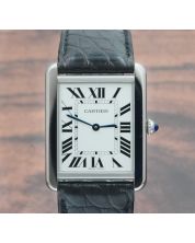 Cartier Tank Solo W5200003 27mm Large Stainless Steel Mens Watch 3169