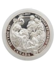 2017 Canada $100 Juventas et Patrius Vigor 10 oz .9999 Silver Confederation Medal Coin
