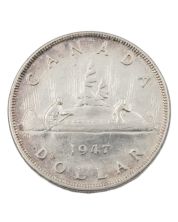 1947 Blunt-7 Canada silver $1 dollar VF