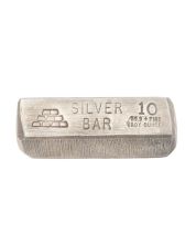 Vintage Constitution Mint CMI 10 oz .999 Fine Silver Extruded Bar - 1970s Art Bar