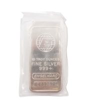 Engelhard 10 oz .999 Fine Silver Struck Bar Pressed Style Serial #C493629 Sealed