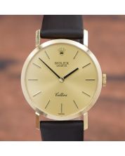 Rolex Cellini 4109 18k Gold 26mm Champagne Dial Vintage Hand Wind Ladies Watch