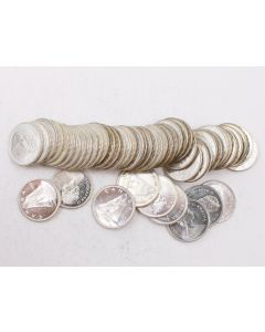50x 1968 Canada 10 Cents silver Bluenose 50-coins Choice Uncirculated