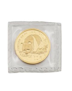 1987-S Chinese 1/10 oz Gold Panda Coin - .999 Fine Gold - BU Sealed
