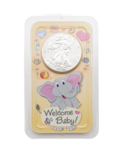 2014 American Silver Eagle 1 oz .999 Fine Silver BU – Happy Birthday Gift Capsule Party Holder