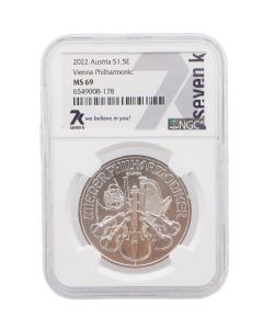 2022 Austria Vienna Philharmonic 1.5 Euro Silver Coin NGC MS69 | 1 oz .999 Fine