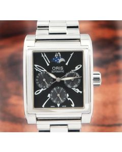 Oris Complication Moonphase 7528 Automatic Black Dial Mens Watch 