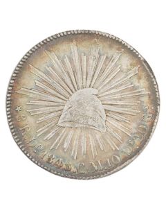 1848 Do-CM Mexico Republic 8 Reales 26.86 grams EF+