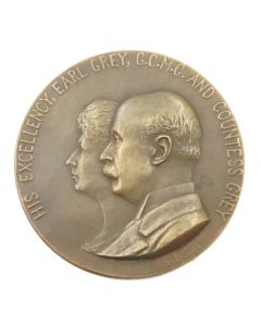 1909- Canada Governor General bronze medal Earl and Countess Grey  NAMED/DATED