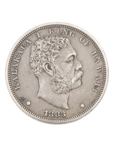 1883 Hawaii silver $1 dollar very nice original EF