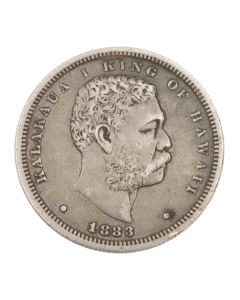 1883 Hawaii Half Dollar 50c very nice a/EF