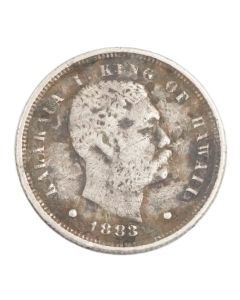 1883 hawaii silver Dime 10c FINE
