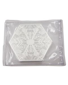 Elemetal Christmas Snowflake 10 oz .999 Fine Silver Hexagonal Art Round 