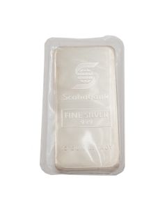 Scotiabank 10 oz .999 Fine Silver Bar JM Johnson Matthey Sealed – Serial #006463