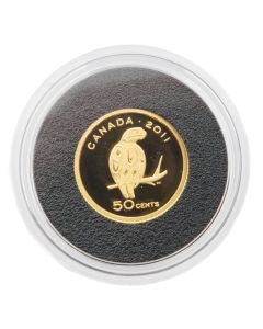 2011 Canada Gold Peregrine Falcon 50 Cent Coin .9999 Pure 1.27g Proof