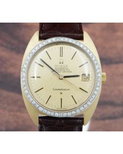 Omega Constellation 168.009 18K Gold Diamond Bezel cal. 564 Vintage Mens Watch