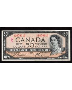 1954 Canada $50 devils face banknote Beattie Coyne A/H 1659313 Choice EF