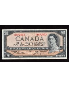 1954 Canada $50 devils face banknote Beattie Coyne A/H 1872662 Choice EF+