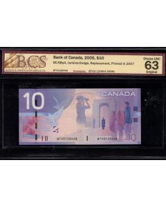 2005 PD07 Canada $10 replacement Jenkins Dodge BTV0128468 BCS CH UNC-63