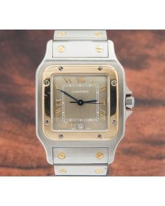 Cartier Santos Galbee 1566 18K/Stainless 32mm Quartz Large Mens Watch