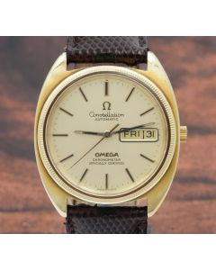 Omega Constellation Chronometer 168.0057 Automatic Gold Bezel & Steel Mens Watch
