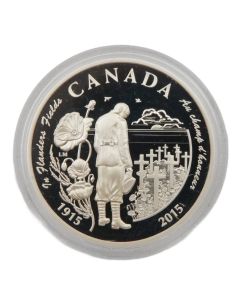 2015 Canada $20 Silver Proof Coin In Flanders Fields 100th Anniv Remembrance Day