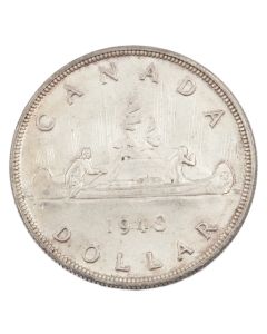 1948 Canada silver $1 dollar EF