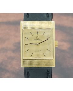 Omega De Ville cal. 661 Automatic Unique Guilloché 18K Yellow Gold Watch 