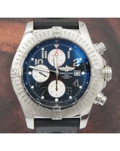 BREITLING Super Avenger Chronograph A13370 Automatic Black Dial Mens Watch 