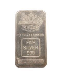 Rare 10 oz TD Bank Engelhard .999 Fine Silver Bar Serial 410383 Vintage Canada