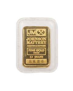 Johnson Matthey 2.5 Gram Gold Bar Sealed .9999 Fine JM Logo Vintage Bullion