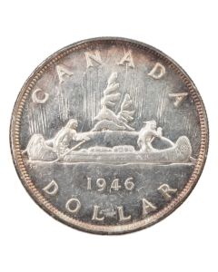 1946 Canada silver $1 dollar EF
