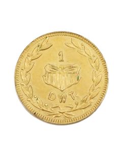 1909 GOLD 1 DWT Alaska-Yukon-Pacific Expo gold token Choice AU