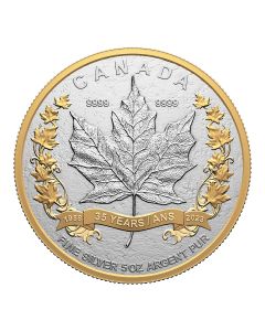 2023 Canada Maple Leaf 35th Anniversary 5oz Silver Coin – Low Serial #003/2000 