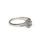 14K White Gold Tanzanite Diamond Engagement Ring 