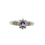 14K White Gold Tanzanite Diamond Engagement Ring 