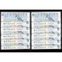 10x 1986 Canada $5 banknotes 10-better BC-56 Kingfisher notes AU to UNC