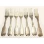 1815 Dublin Ireland 7x Sterling Silver Forks MATHEW WEST