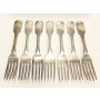 1815 Dublin Ireland 7x Sterling Silver Forks MATHEW WEST