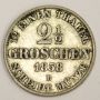 1858B Germany Oldenberg 2 1/2 Groschen silver coin VF30