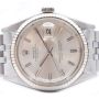 Rolex Datejust 1601 Oyster Perpetual 18K White Gold Bezel Stainless Mens Watch 