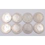 8x 1944 Romania 500 Lei silver coins 8-coins