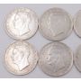 8x 1944 Romania 500 Lei silver coins 8-coins