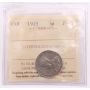 1925 Canada 5 Cent Coin ICCS F-12