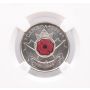 2004P Canada 25 cent NGC MS66 Colorized Poppy 